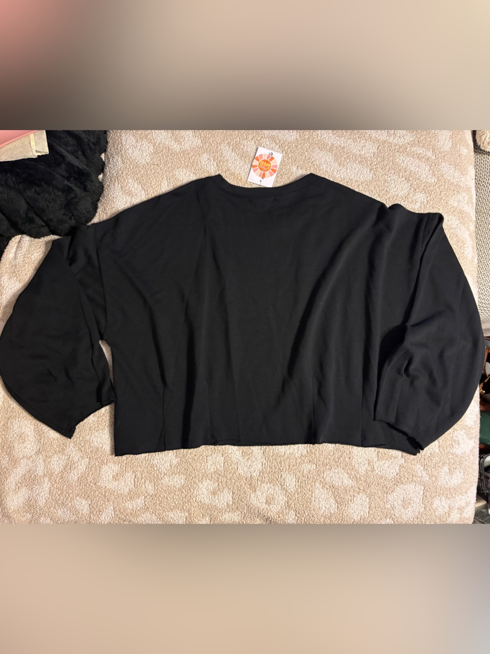 Madewell Relaxed Black Crewneck Pullover Sweatshirt - Picture 4 of 8